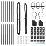 Set de postes de cercas Juego de 7 Gris Metal de , Postes de cerca - Ref: Foro24-42004208, Precio: 51,73 €, Descuento: %