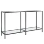 Mesa consola transparente vidrio templado 140x35x75,5 cm de vidaXL, Mesas auxiliares - Ref: Foro24-331694, Precio: 87,01 €, D...