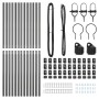Set de postes de cercas  Set de 13 Gris Acero | Foro24.es | Tu tienda online para hogar, jardín y más Foro24.es