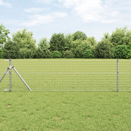 Set de postes de cerca Set de 7 Plateado Acero galvanizado de , Postes de cerca - Ref: Foro24-42004218, Precio: 40,15 €, Desc...