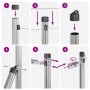 Set de postes de cerca Set de 7 Plateado Acero galvanizado de , Postes de cerca - Ref: Foro24-42004218, Precio: 40,15 €, Desc...