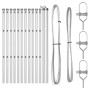 Juego de Postes de Cerca  Set de 13 Plateado Acero Galvanizado | Foro24.es | Tu tienda online para hogar, jardín y más Foro24.es