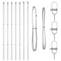 Juego de postes de cercado Set de 14 Plata Acero galvanizado de , Postes de cerca - Ref: Foro24-42004226, Precio: 57,15 €, De...