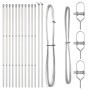 Set de Postes de Cerca  26 Pcs Plata Acero | Foro24.es | Tu tienda online para hogar, jardín y más Foro24.es