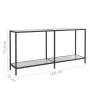 White tempered glass console table 160x35x75.5 cm by vidaXL, Side tables - Ref: Foro24-331700, Price: 94,26 €, Discount: %