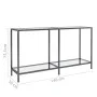 Mesa consola transparente vidrio templado 140x35x75,5 cm de vidaXL, Mesas auxiliares - Ref: Foro24-331694, Precio: 87,01 €, D...