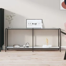 Mesa de consola vidrio templado blanco 180x35x75,5 cm de vidaXL, Mesas auxiliares - Ref: Foro24-331704, Precio: 114,77 €, Des...