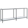 Mesa de consola vidrio templado blanco 180x35x75,5 cm de vidaXL, Mesas auxiliares - Ref: Foro24-331704, Precio: 116,99 €, Des...