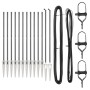 Juego de postes de cercas  Set de 26 Gris Metal | Foro24.es | Tu tienda online para hogar, jardín y más Foro24.es