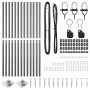 Juego de postes de cercas  Set de 26 Gris Metal | Foro24.es | Tu tienda online para hogar, jardín y más Foro24.es