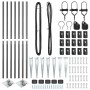 Set de Postes de Cercas Set de 14 Gris Metal de , Postes de cerca - Ref: Foro24-42004262, Precio: 116,99 €, Descuento: %