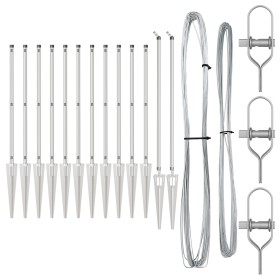 Juego de postes de cerca Conjunto de 13 Plata Acero galvanizado de , Postes de cerca - Ref: Foro24-42004267, Precio: 132,70 €...