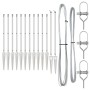 Juego de postes de cerca Conjunto de 13 Plata Acero galvanizado de , Postes de cerca - Ref: Foro24-42004267, Precio: 132,70 €...