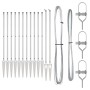 Set de Postes de Cerca  con Punta Set de 26 Plata Acero Galvanizado | Foro24.es | Tu tienda online para hogar, jardín y más Foro24.es
