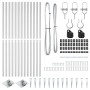 Set de Postes de Cerca  con Punta Set de 26 Plata Acero Galvanizado | Foro24.es | Tu tienda online para hogar, jardín y más Foro24.es