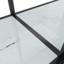 Mesa de consola vidrio templado blanco 180x35x75,5 cm de vidaXL, Mesas auxiliares - Ref: Foro24-331704, Precio: 116,99 €, Des...