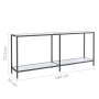 Mesa de consola vidrio templado blanco 180x35x75,5 cm de vidaXL, Mesas auxiliares - Ref: Foro24-331704, Precio: 116,99 €, Des...
