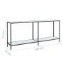 Mesa de consola vidrio templado blanco 180x35x75,5 cm de vidaXL, Mesas auxiliares - Ref: Foro24-331704, Precio: 114,77 €, Des...