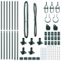 Set de postes de cerca con placas base Set de 14 Verde Metal de , Postes de cerca - Ref: Foro24-42004290, Precio: 76,33 €, De...