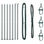 Juego de postes de cercas Conjunto de 14 Verde de , Postes de cerca - Ref: Foro24-42004296, Precio: 82,34 €, Descuento: %