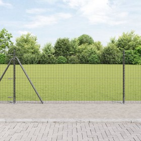 Postes de Cerca con Placas de Base 7 pcs Ø32mm 110cm Acero Galvanizado de , Postes de cerca - Ref: Foro24-42004304, Precio: 6...