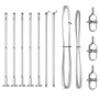Set de postes de cerca Set de 7 Plateado Acero galvanizado de , Postes de cerca - Ref: Foro24-42004318, Precio: 60,40 €, Desc...