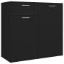 Black plywood sideboard 80x36x75 cm by vidaXL, Sideboards - Ref: Foro24-805771, Price: 85,12 €, Discount: %