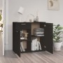 Aparador de madera contrachapada negro 80x36x75 cm de vidaXL, Aparadores - Ref: Foro24-805771, Precio: 86,94 €, Descuento: %