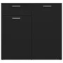 Black plywood sideboard 80x36x75 cm by vidaXL, Sideboards - Ref: Foro24-805771, Price: 85,12 €, Discount: %