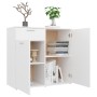 Aparador de madera contrachapada blanco 80x36x75 cm de vidaXL, Aparadores - Ref: Foro24-805770, Precio: 86,10 €, Descuento: %