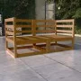 Sofá de jardín de 2 plazas marrón miel madera maciza de pino de vidaXL, Sofás de exterior - Ref: Foro24-3075247, Precio: 127,...