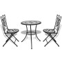 Set mesa y sillas jardín 3 pzas baldosa cerámica blanco y negro en Conjuntos de jardín | Comprar online en Foru.es