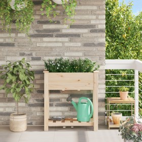 Plantador de Jardín con Estante 71x37x76 cm de Madera Maciza de Pino de , Maceteros y jardineras - Ref: Foro24-42006566, Prec...