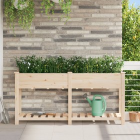 Macetero de jardín con estante 161x43x76 cm de madera maciza de abeto de , Maceteros y jardineras - Ref: Foro24-42006568, Pre...
