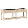 Macetero de jardín con estante 203x53x76 cm de madera maciza de abeto de , Maceteros y jardineras - Ref: Foro24-42006569, Pre...
