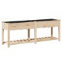 Macetero de jardín con estante 203x53x76 cm de madera maciza de abeto de , Maceteros y jardineras - Ref: Foro24-42006569, Pre...