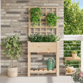 Jardín de Macetero con Enrejado y Estante 71x37x152 cm Madera Maciza de Abeto de , Maceteros y jardineras - Ref: Foro24-42006...