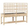 Macetero con Enrejado y Estante 203x53x152 cm de Madera Maciza de Pino de , Maceteros y jardineras - Ref: Foro24-42006573, Pr...