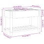 Jardín Planter con Rejillas 115x59x76 cm Madera Sólida de Pino de , Maceteros y jardineras - Ref: Foro24-42006580, Precio: 11...