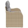 Sofá de jardín de 2 plazas con almacenamiento y cojines Beige Poliratán de , Sofás de exterior - Ref: Foro24-42006725, Precio...