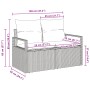 Sofá de jardín de 2 plazas con almacenamiento y cojines de ratán negro de , Sofás de exterior - Ref: Foro24-42006771, Precio:...
