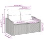Sofá de jardín de 2 plazas con almacenamiento y cojines de ratán negro de , Sofás de exterior - Ref: Foro24-42006782, Precio:...