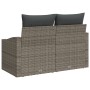 Sofá de jardín para 2 personas con almacenamiento y cojines de ratán gris de , Sofás de exterior - Ref: Foro24-42006784, Prec...
