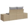 Sofá de Jardín de 2 Plazas con Cojines Beige de Poliratán de , Sofás de exterior - Ref: Foro24-42006795, Precio: 200,47 €, De...