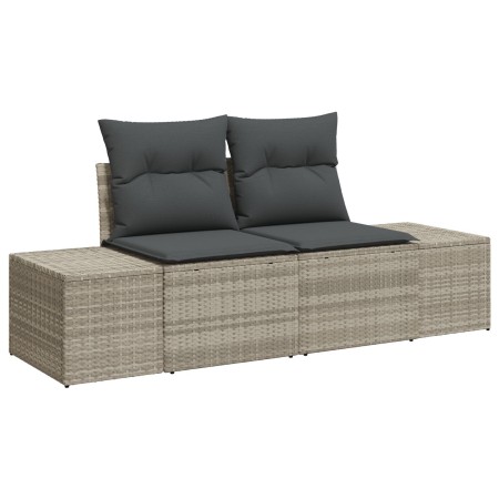 Sofá de Jardín de 2 Plazas con Cojines Gris de Poliratán de , Sofás de exterior - Ref: Foro24-42006797, Precio: 197,54 €, Des...