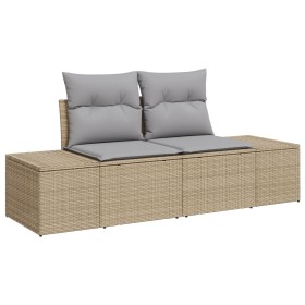 Sofá de Jardín de 2 Plazas con Almacenamiento y Cojines Beige Poliratán de , Sofás de exterior - Ref: Foro24-42006805, Precio...