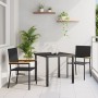 Sillas de Jardín Apilables con Cojines - Set de 2 Piezas en Ratán Poli Negro de , Sillas de jardín - Ref: Foro24-42006825, Pr...