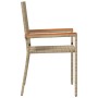 Sillas de jardín apilables con cojines, 2 piezas, Beige, Ratán de , Sillas de jardín - Ref: Foro24-42006827, Precio: 108,26 €...