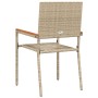 Sillas de jardín apilables con cojines, 2 piezas, Beige, Ratán de , Sillas de jardín - Ref: Foro24-42006827, Precio: 108,26 €...