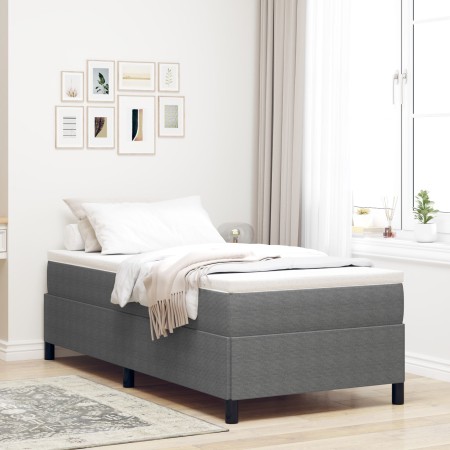 Estructura de Cama Gris Claro 100x200 cm Tela de Corduroy de , Camas y somieres - Ref: Foro24-42006952, Precio: 101,56 €, Des...